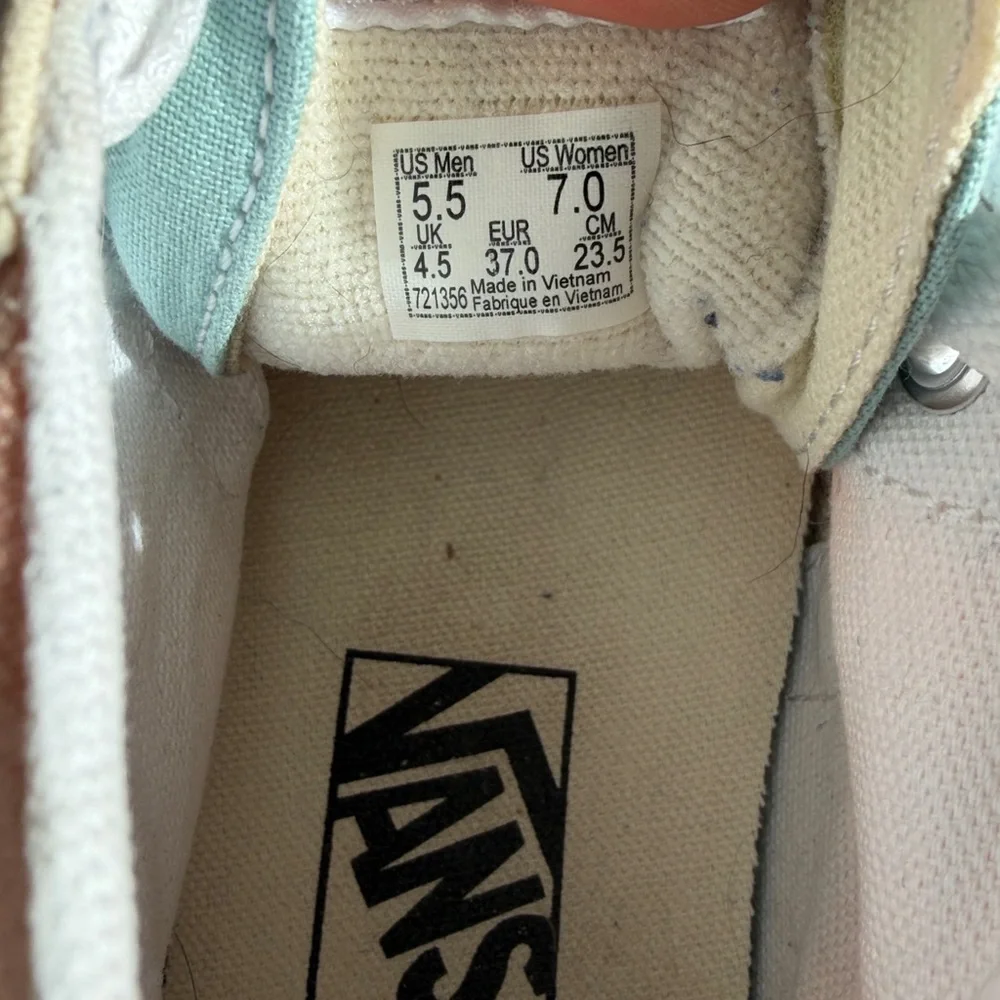 Vans Sk8-Hi Tapered Pastel Block Lace Up Shoes High Top Sneakers Women’s Size 7